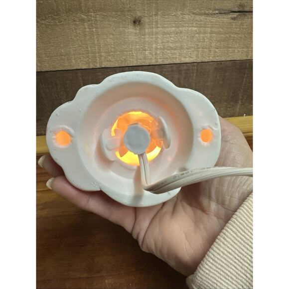 Vintage 1980s Baby Unicorn and Dad Unicorn Ceramic Figurine Hand Painted clouds - Picture 8 of 9